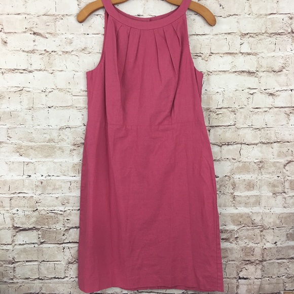 NWT LOFT Pink Linen Blend Sleeveless Dress - Picture 1 of 5